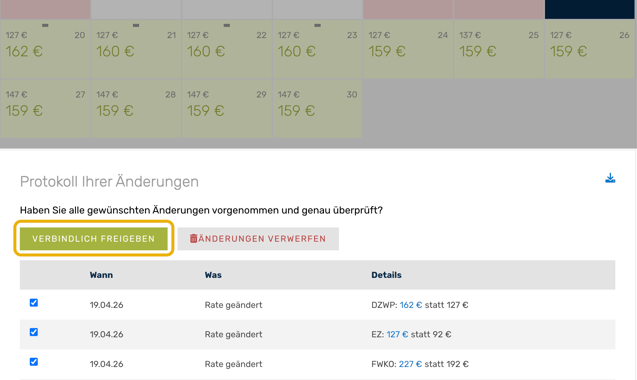 Step by Step Change log_DE