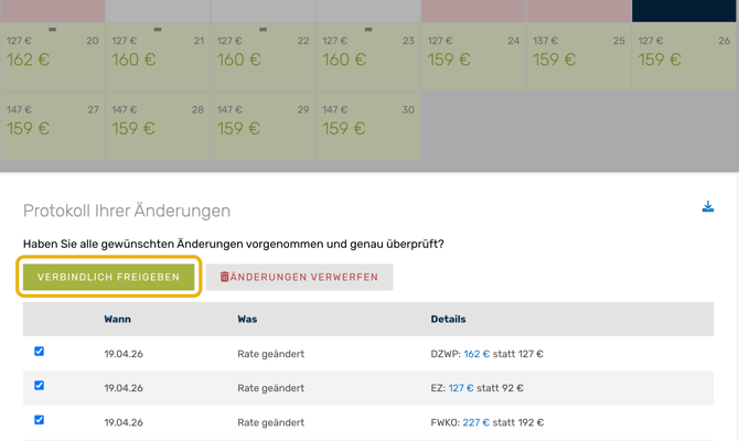 Step by Step Change log_DE